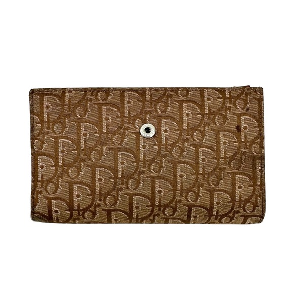 Vintage Christian Dior Brown Tri-Fold Saddle Wallet - Picture 10 of 15